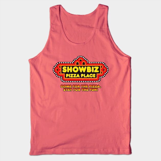 Distressed Showbiz Pizza Place Tank Top by Tee Arcade